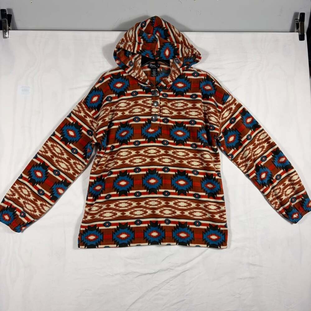 Wrangler Retro Fleece Aztec Pullover Hoodie Size S Southwestern